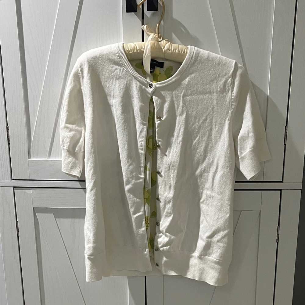 Ann Taylor Cream Button-Up Camisole